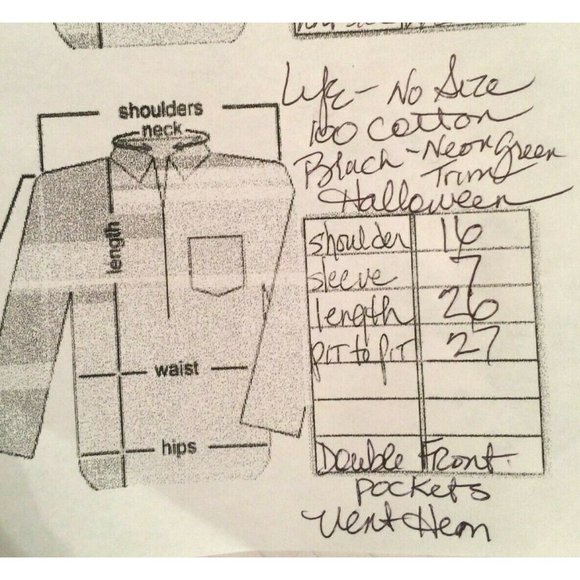 Halloween Scrub Witch Cat Pumpkin Monster Hat Black Life Brand Medical Top - Picture 3 of 8